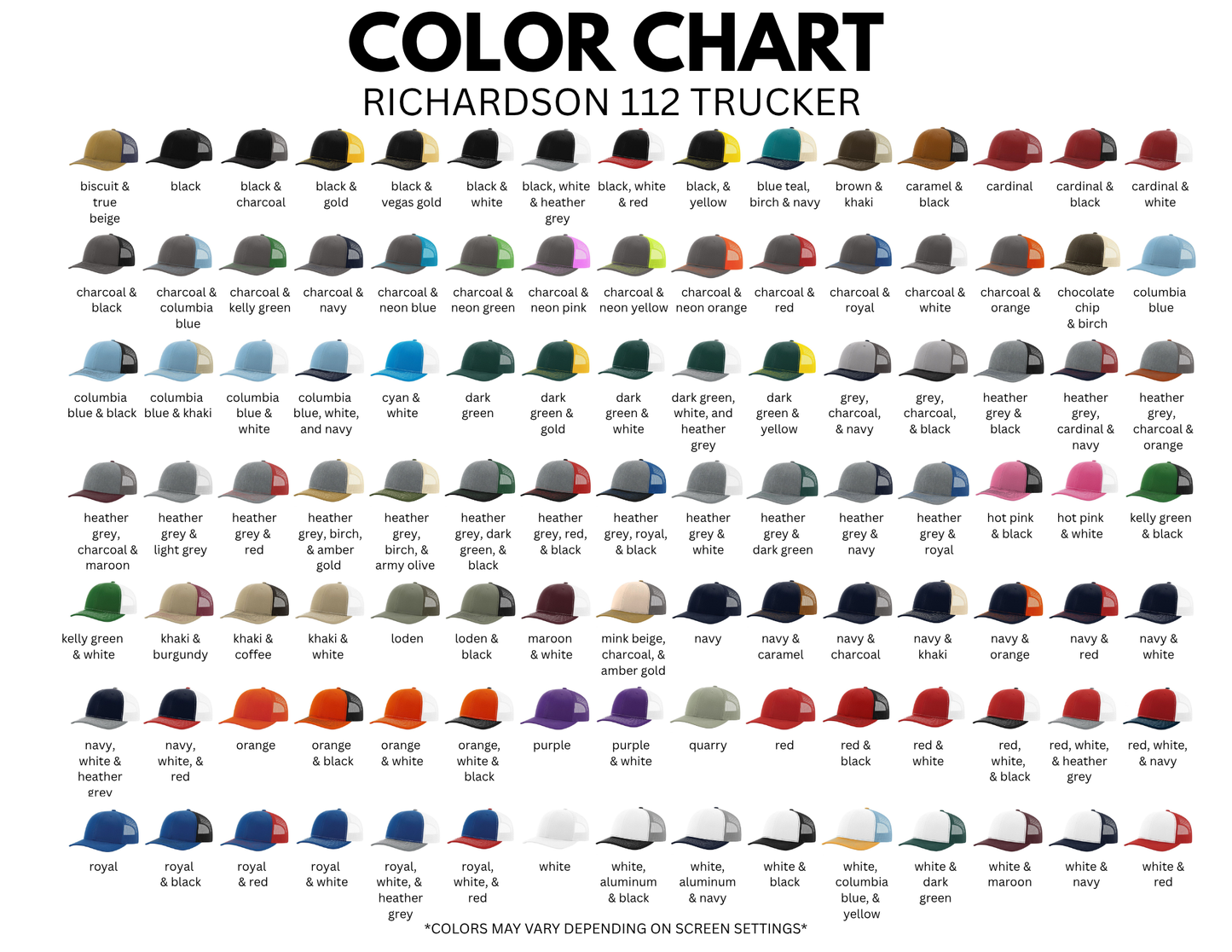 Custom Richardson 112 Caps